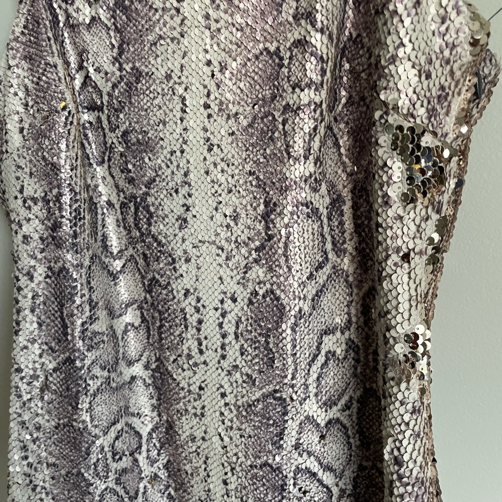 Ramy Brook Adrian snake print sequin mini dress - Picture 4 of 6